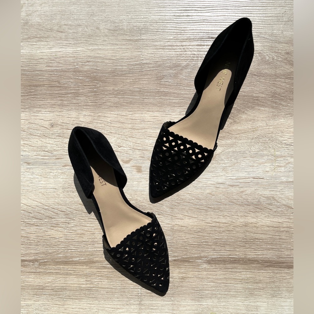 NEW Nine West Black Suede Flats